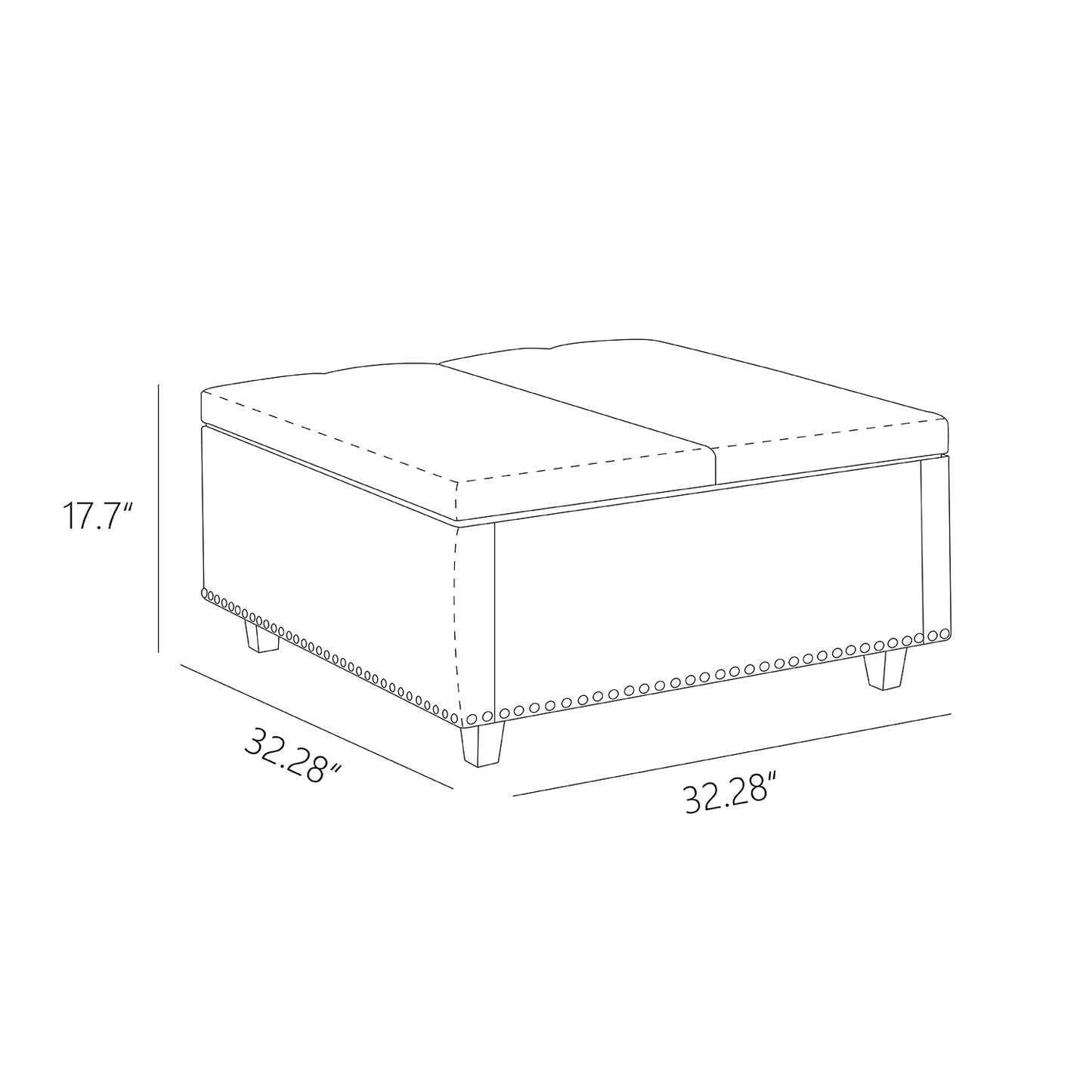 Linen Game Storage Bench