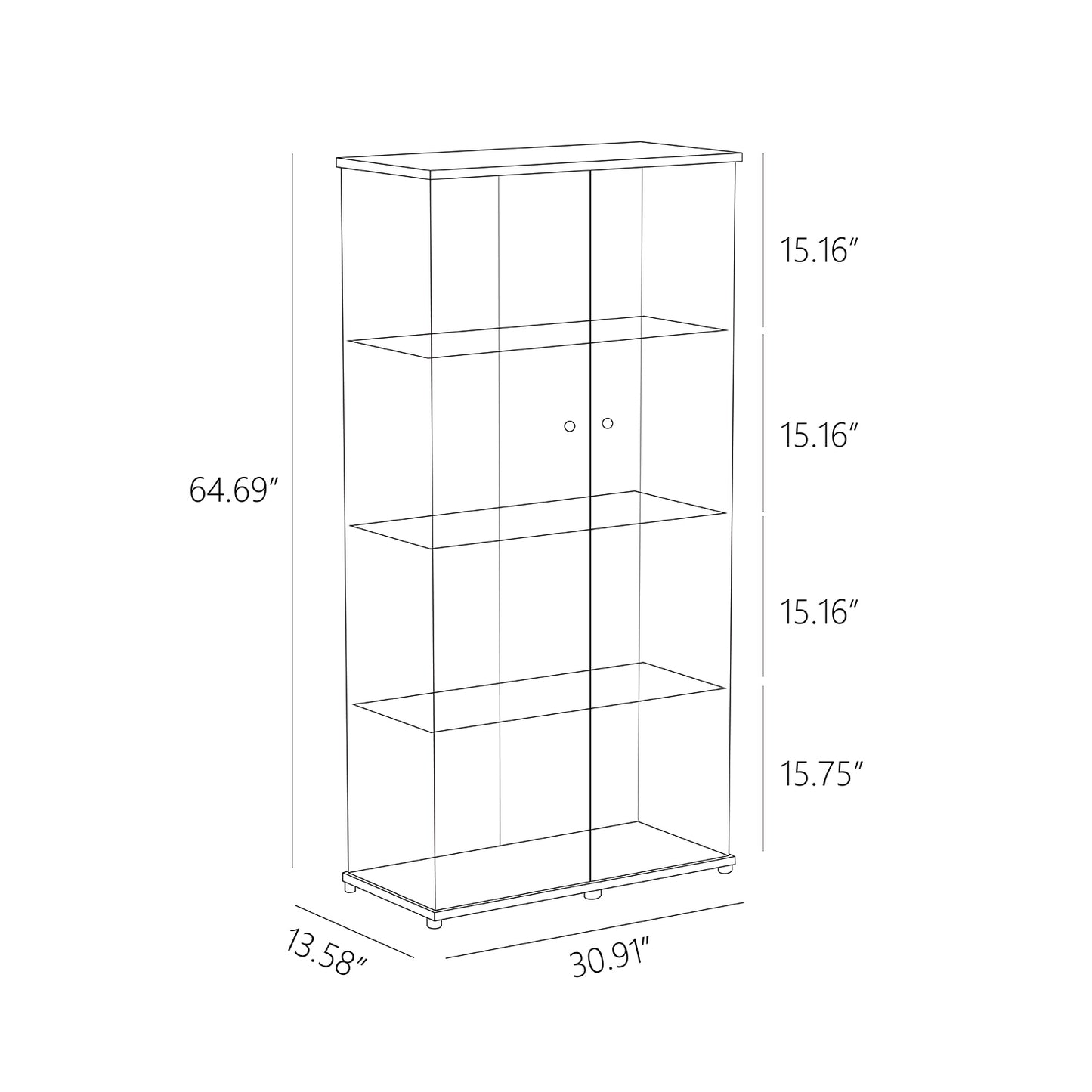 Lighted Glass Display Cabinet