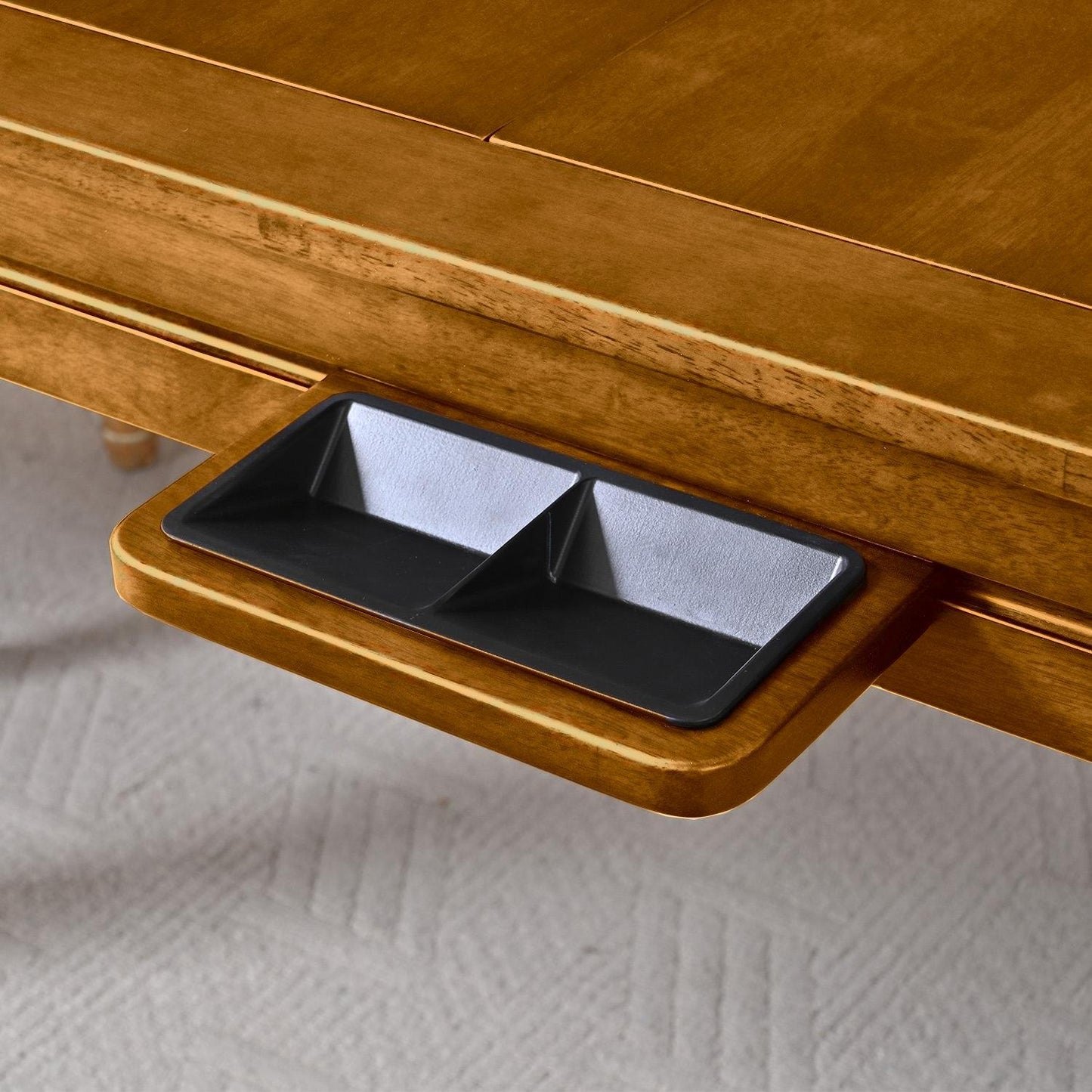 DECK AND DISCARD Holders for Wooden Table