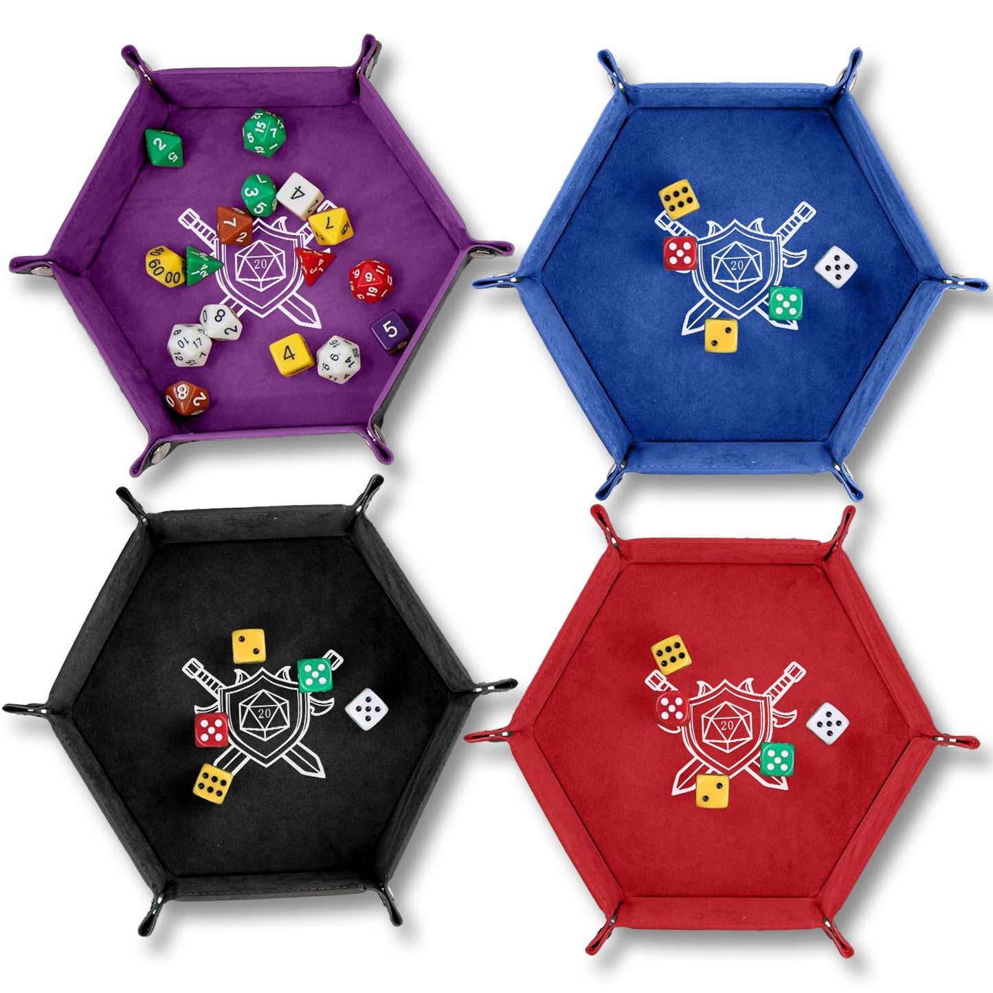 gaming-table-accessories-folding-hexagon-dice-tray-set