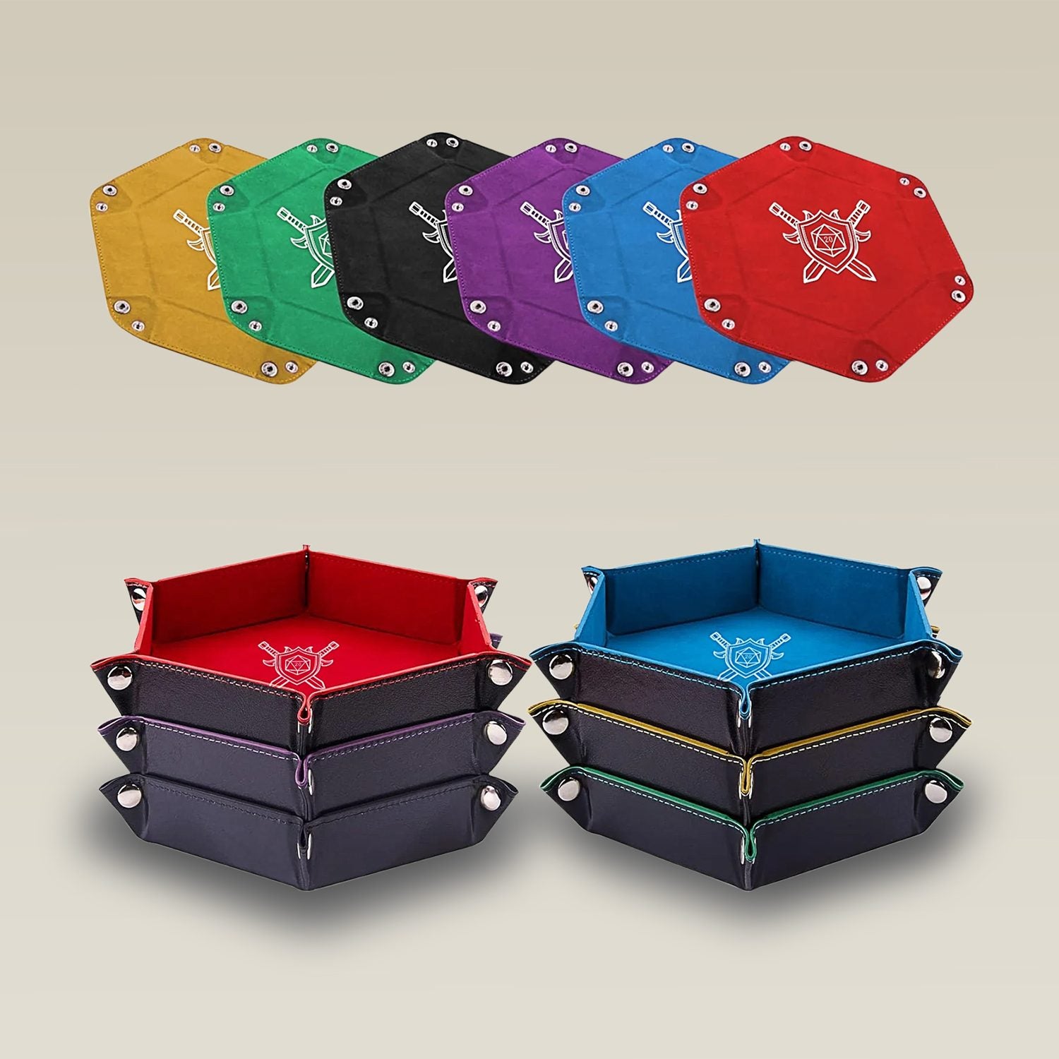 gaming-table-accessories-folding-hexagon-dice-tray-set