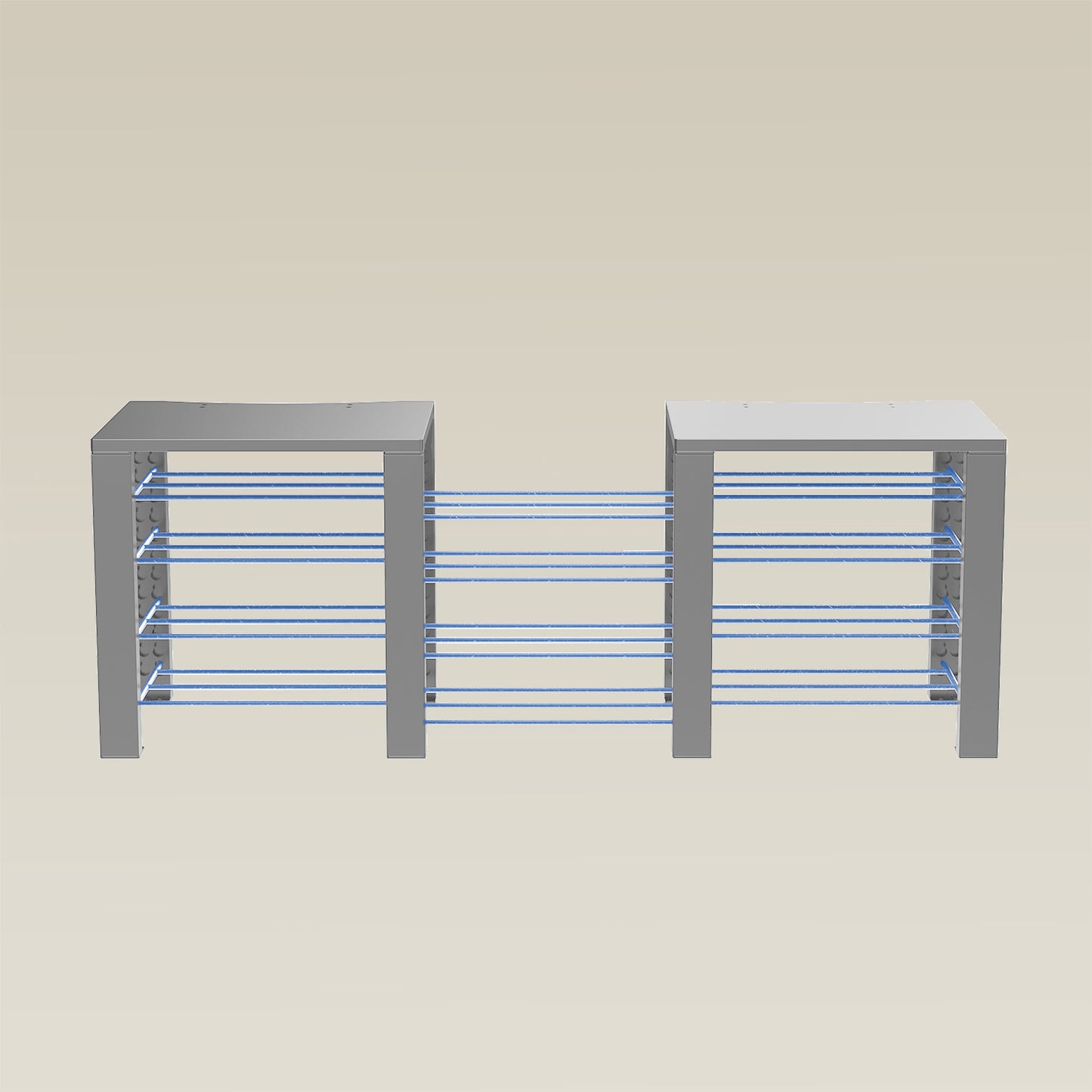 Double ShortThrone with 12 shelves