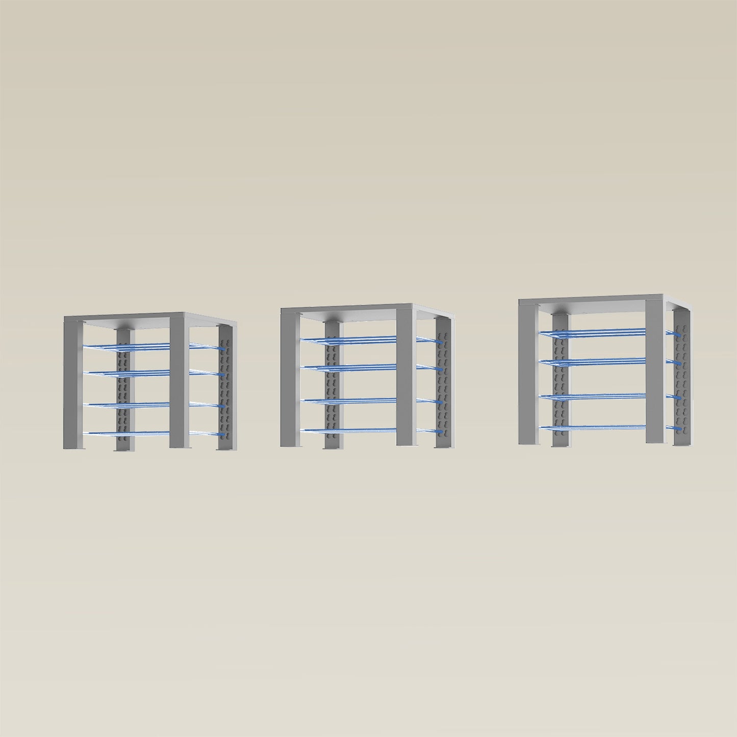 Triple ShortThrone with 12 shelves