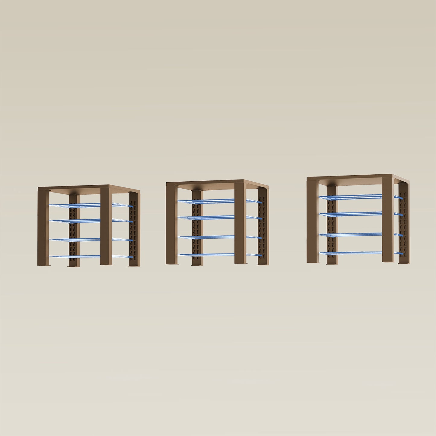Triple ShortThrone with 12 shelves