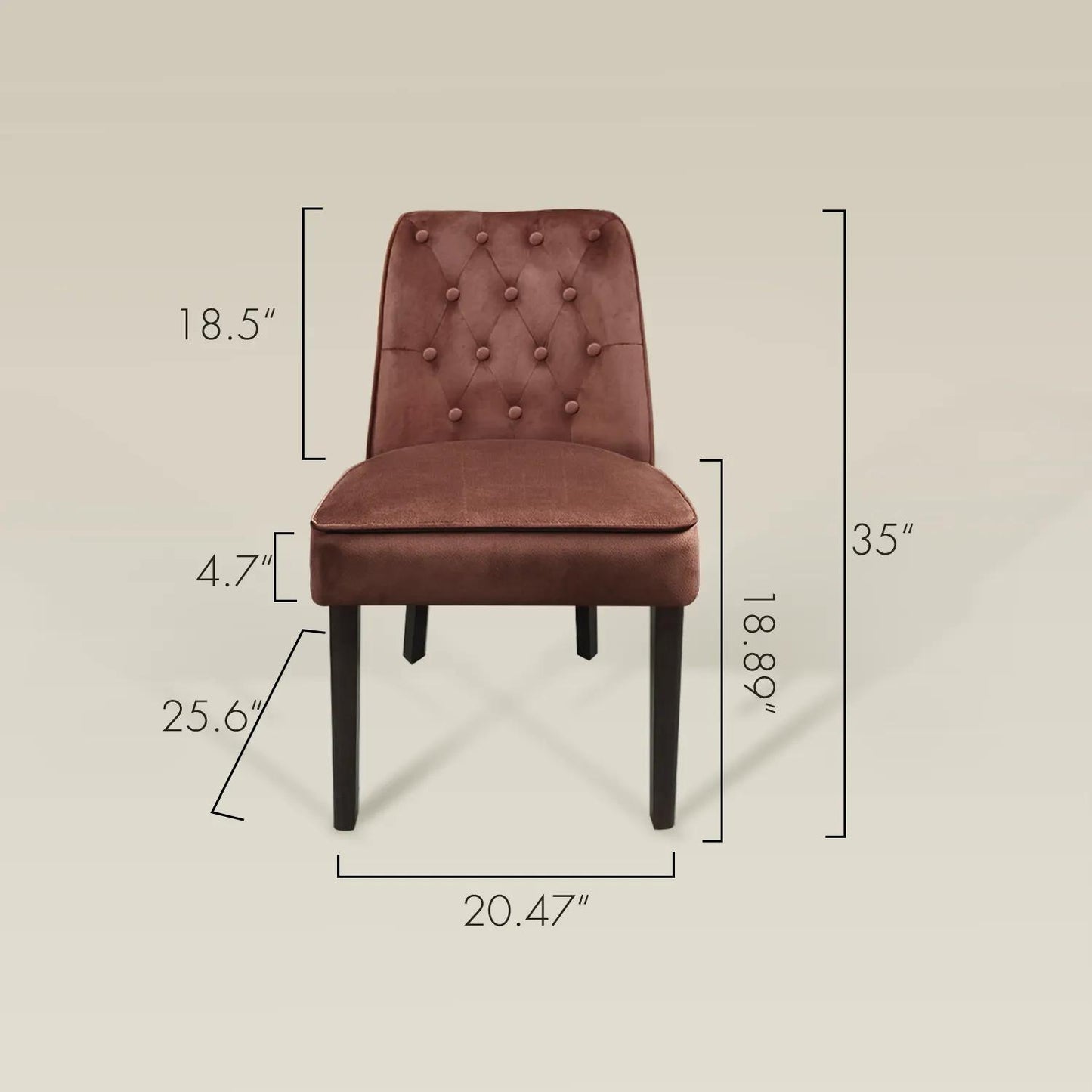 Velvet Chairs for Kingswood 2-Pack