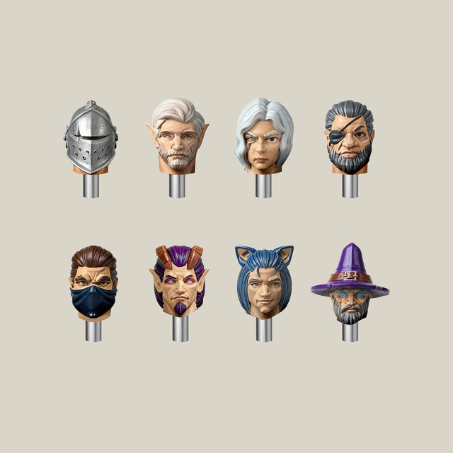 Magnetic Head Sculpt Expansion Pack (Painted Miniatures Upgrade Kit)