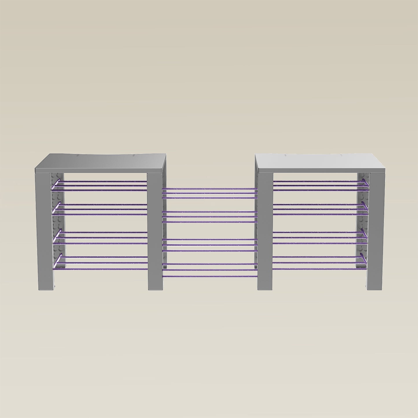 Double ShortThrone with 12 shelves