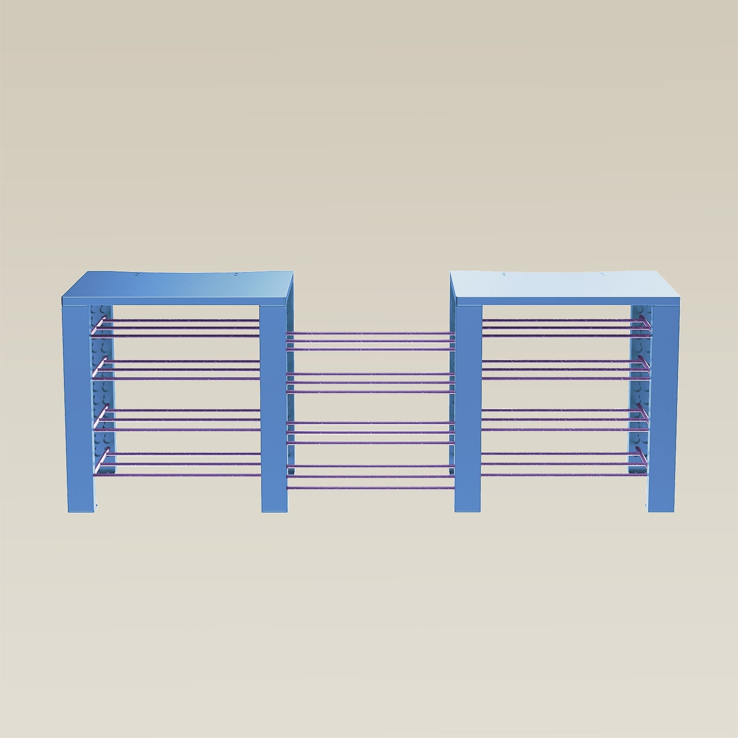 Double ShortThrone with 12 shelves
