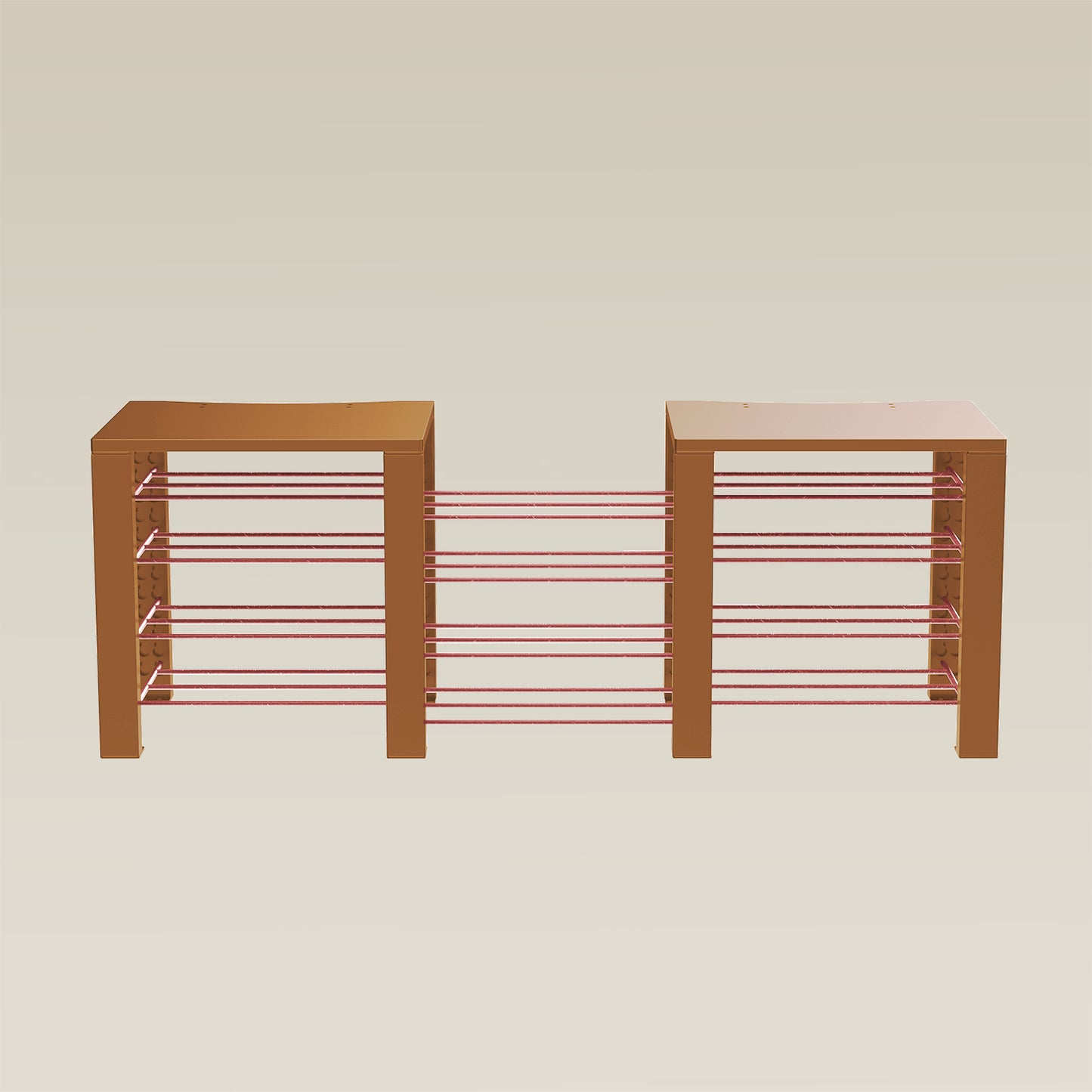 Double ShortThrone with 12 shelves