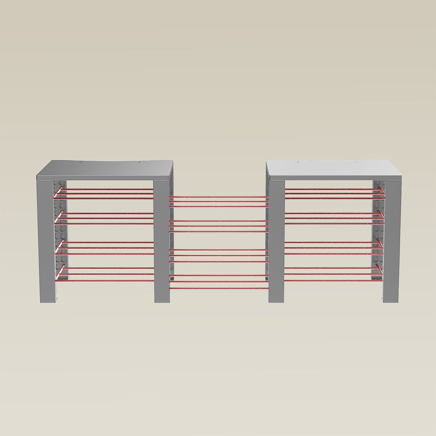 Double ShortThrone with 12 shelves