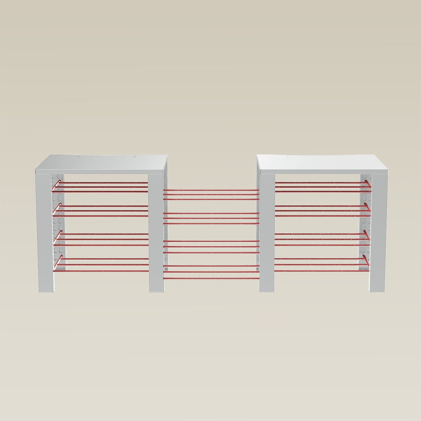 Double ShortThrone with 12 shelves