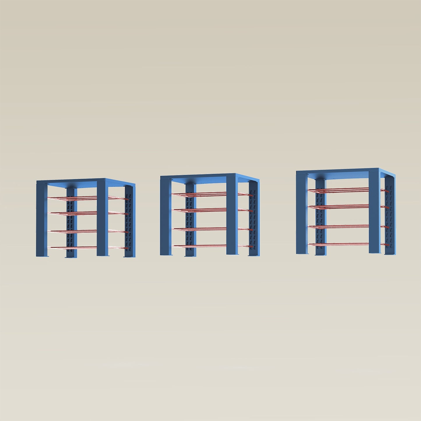 Triple ShortThrone with 12 shelves