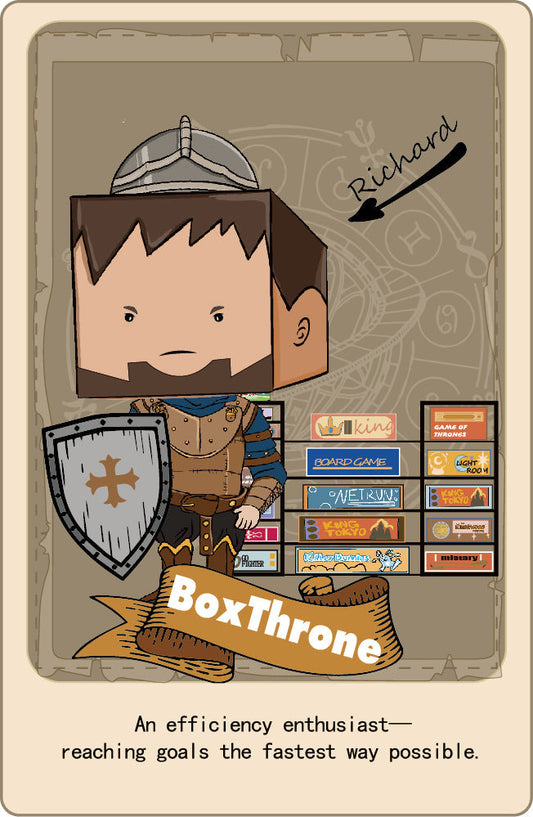 Richard — The Efficiency-Driven Chief of BoxThrone, BOXKING’s Board Game Storage Department