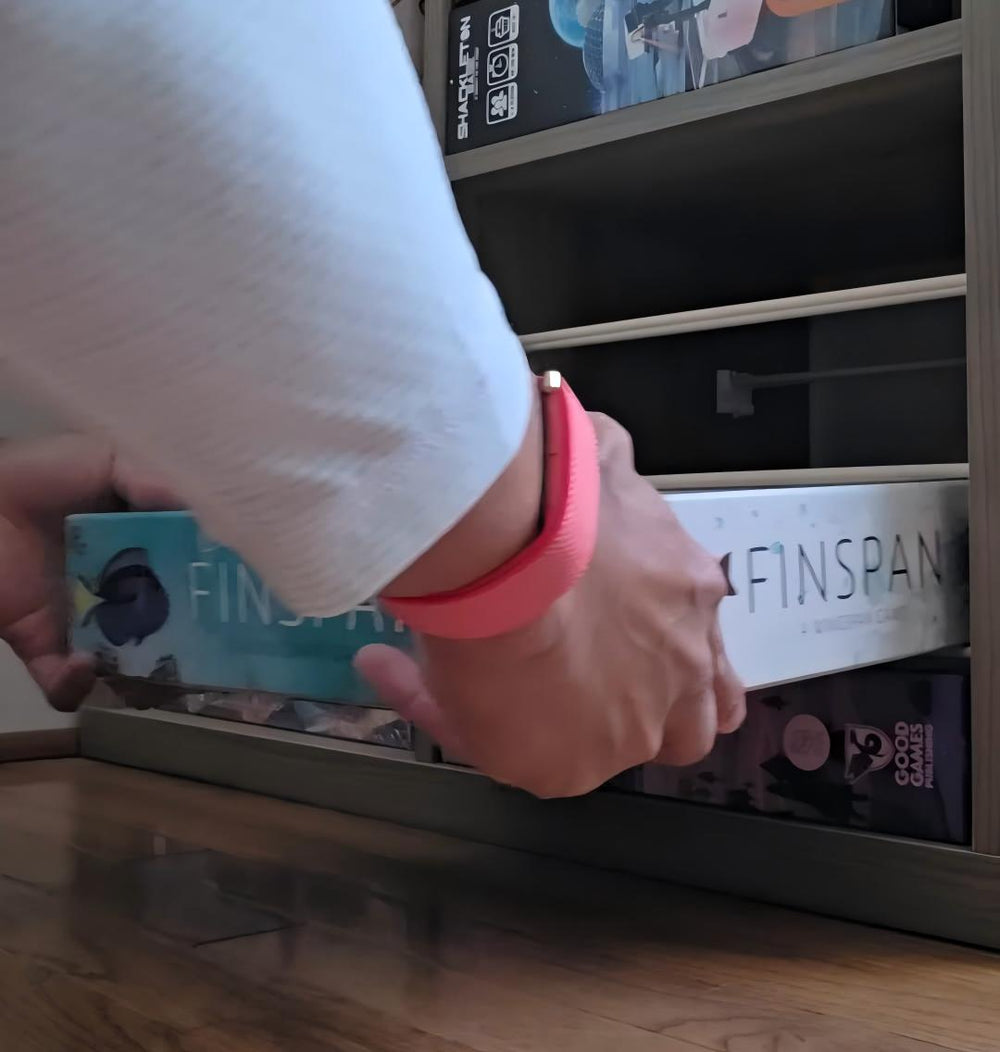Board game storage solution with easy access for tabletop gaming accessories