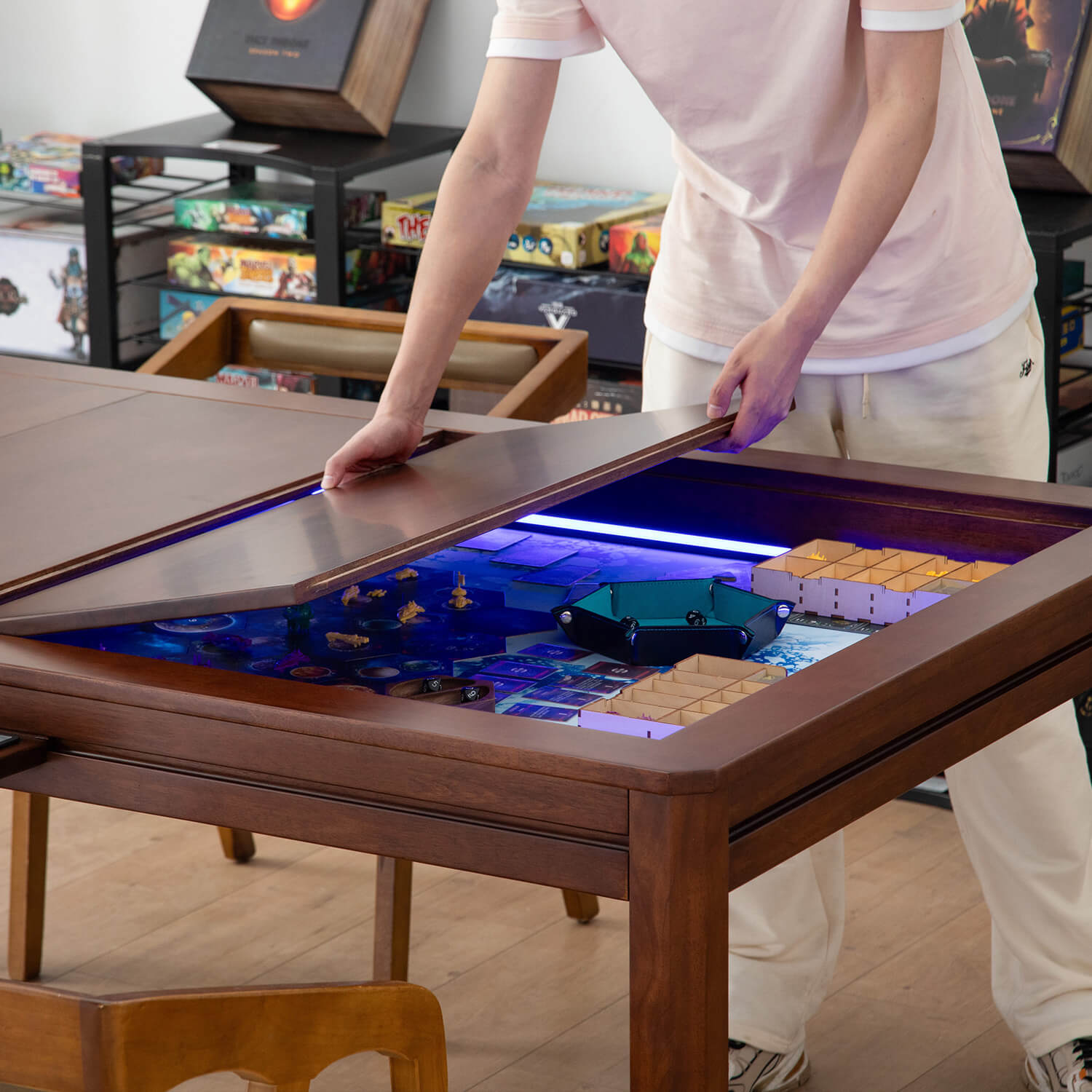 Recessed playing area