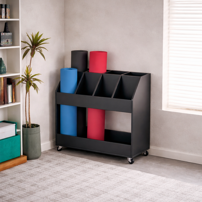 Rolling Gaming Mat Storage Rack