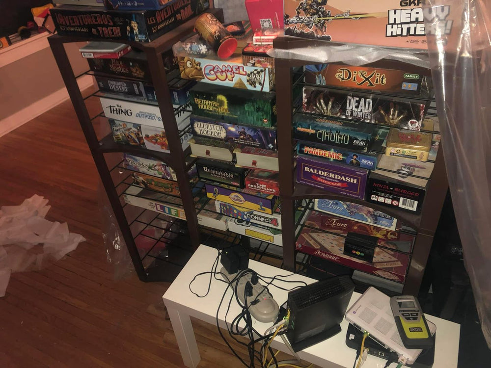 Organized board game storage solution for tabletop games and gaming accessories