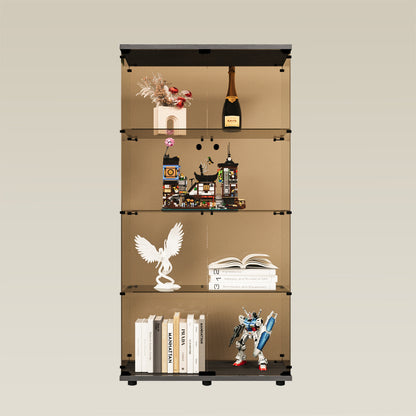 Two-door Glass Display Cabinet(4 Tiers)