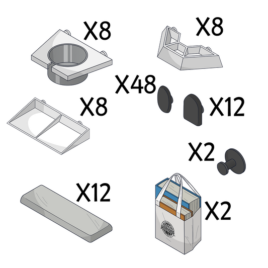 6x5'/Extended Table Accessory BUNDLE (for 8 players)