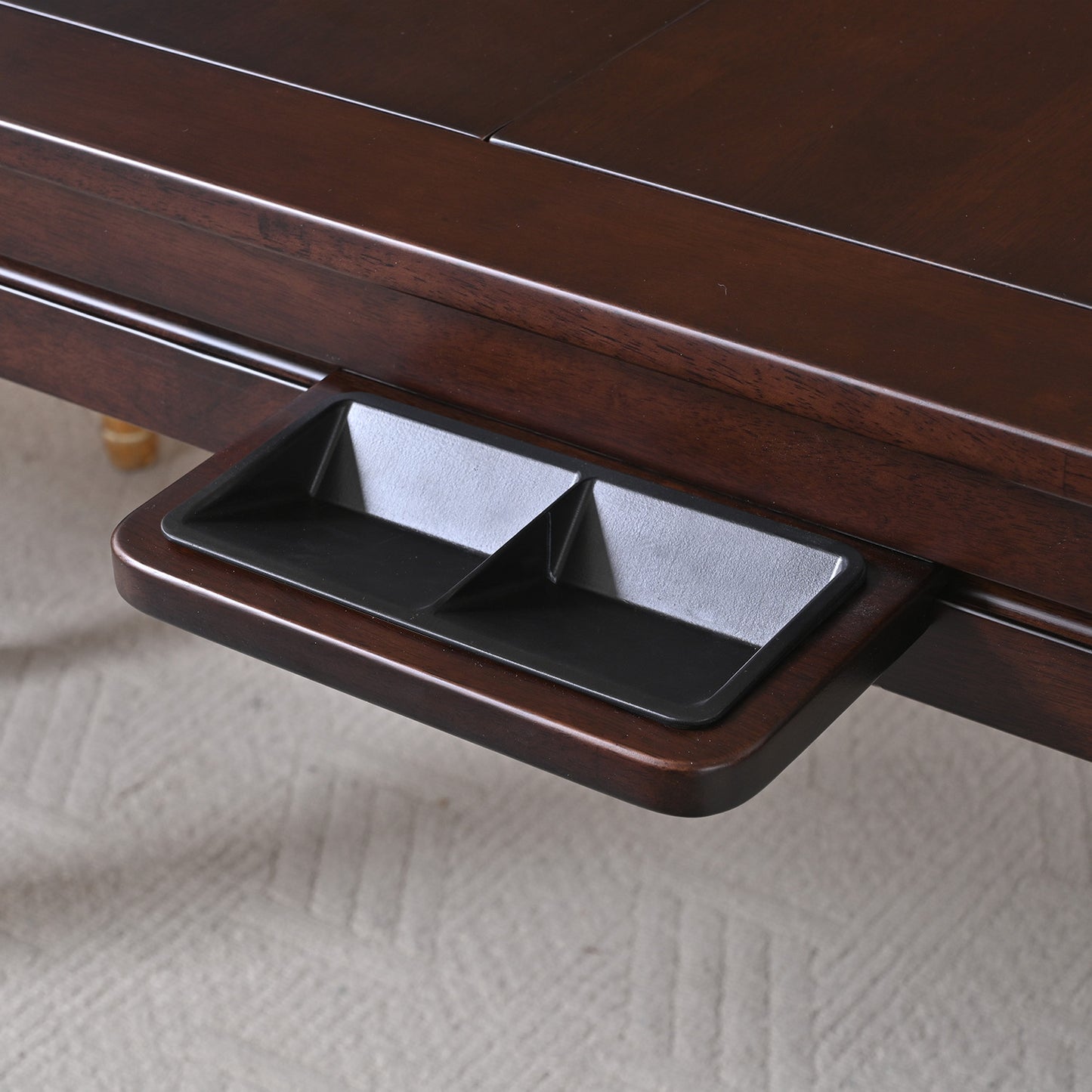 6x DECK AND DISCARD Holders for Wooden Table