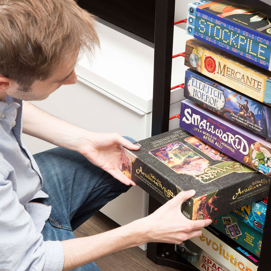 Boxthrone board game shelves black