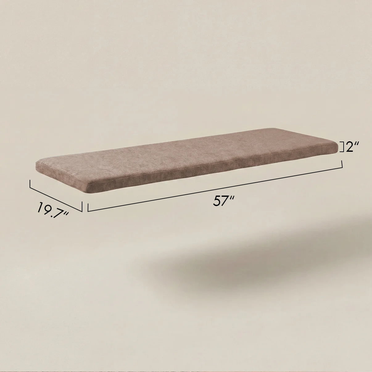 Removable Bench Cushion with Non-Slip Base