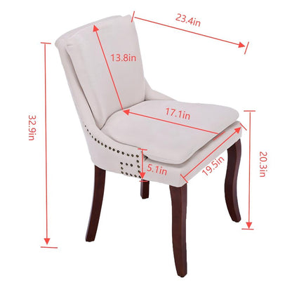 Double-Cushioned Chenille Chairs (Set of 2)