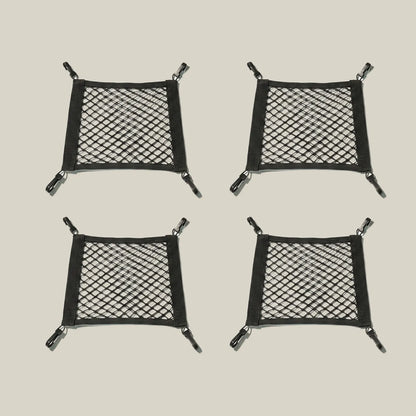 Dual-Layer Under Chair Storage Net for Books & Gaming Accessories (4-Pack)