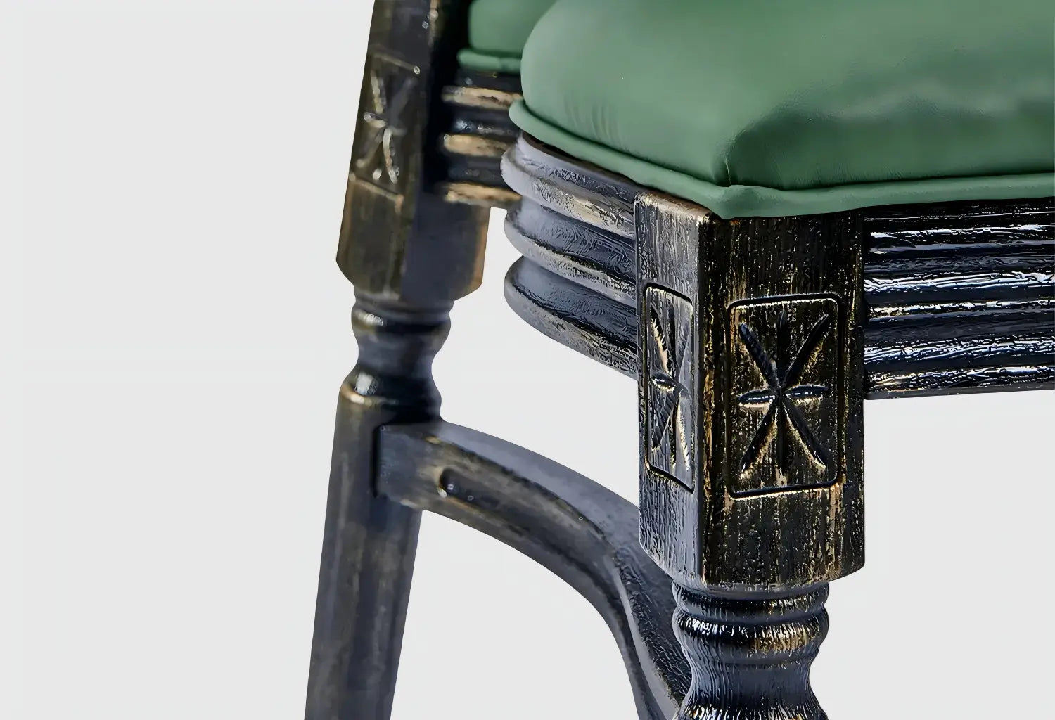 French Vintage Upholstered Dining Chair