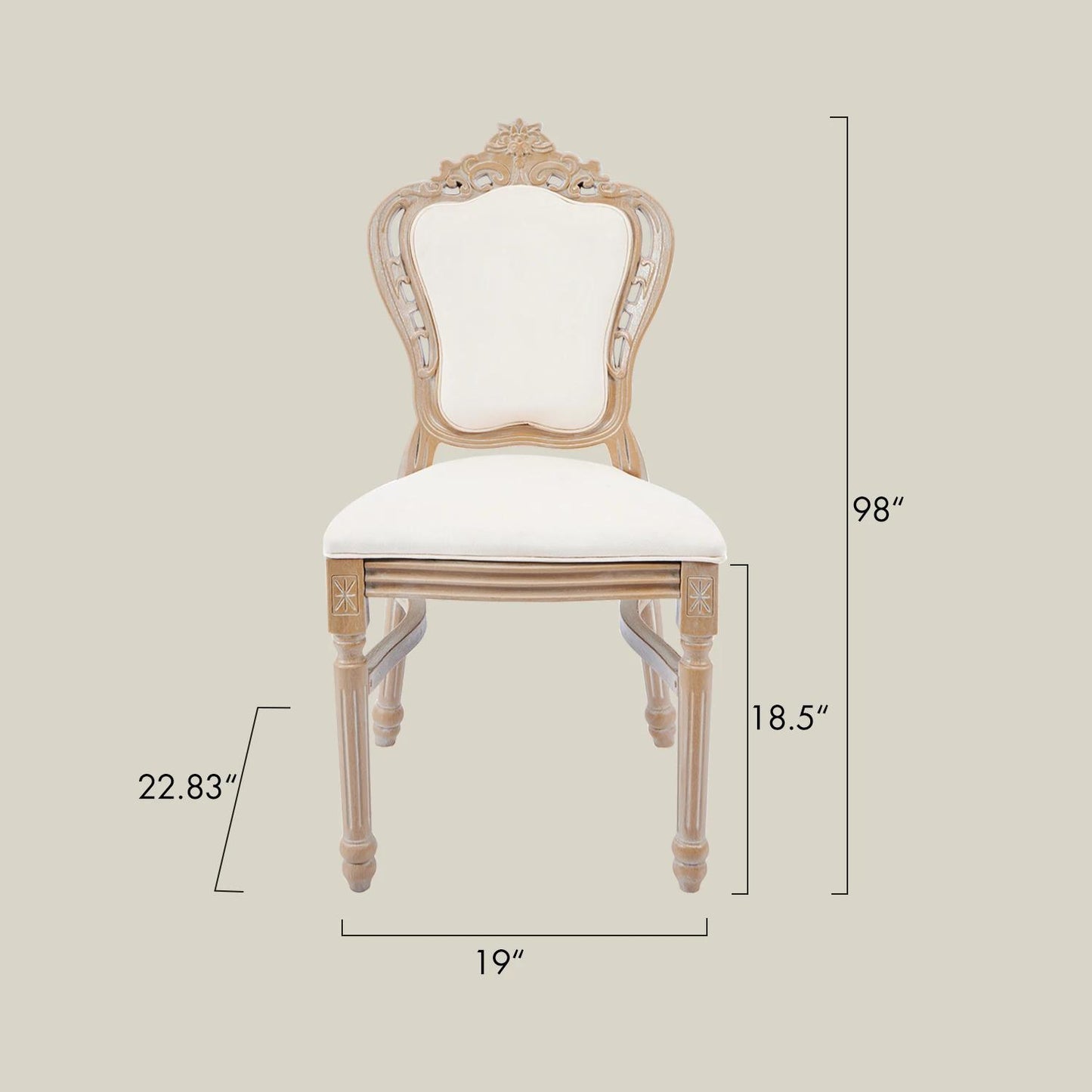 French Vintage Upholstered Dining Chair 
