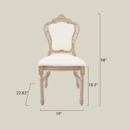 French Vintage Upholstered Dining Chair 