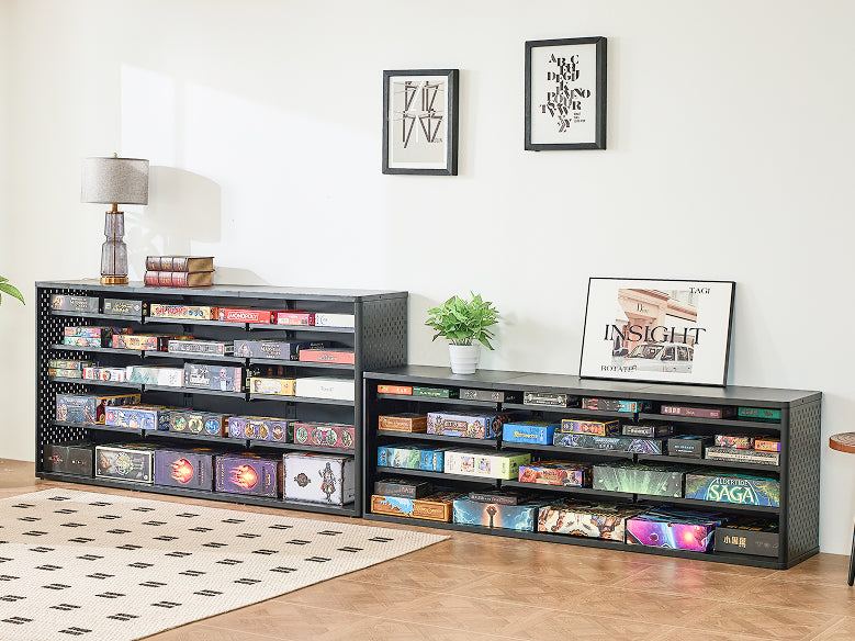 GameKeep board game storage cabinet for organizing and displaying a game collection