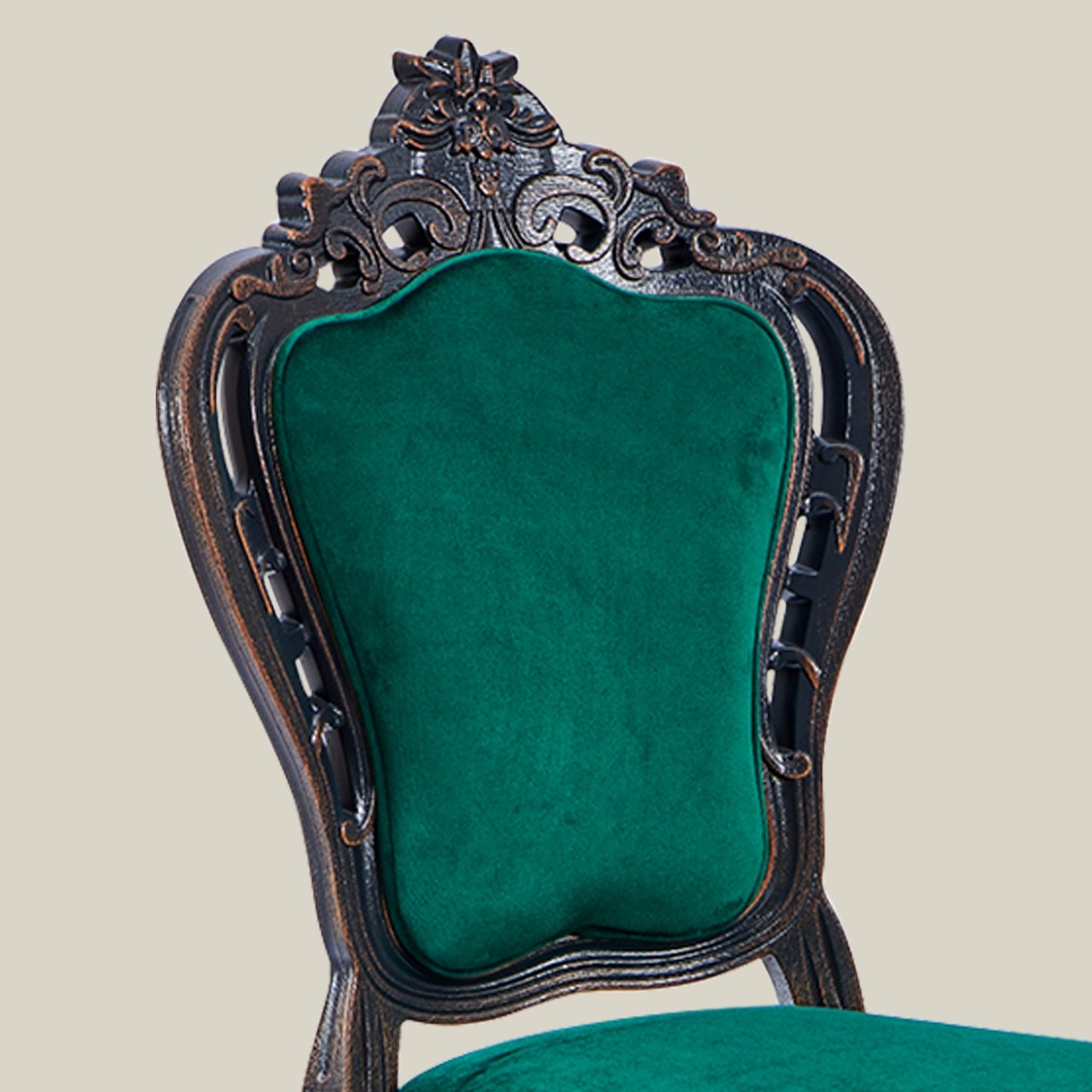 Green upholstered gaming chair with comfortable padded seat and backrest