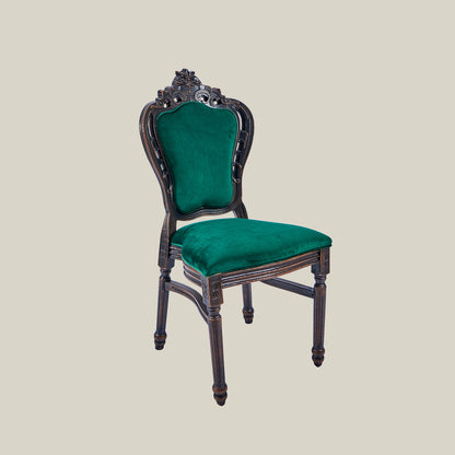Green upholstered gaming chair with padded backrest for comfortable tabletop gaming