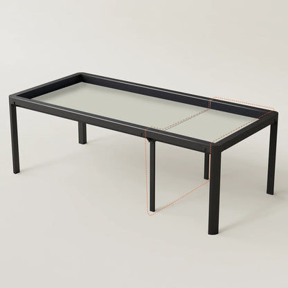 Ironside 2.0 gaming table extension with Brilliant Black frame and Lordly Light Grey playmat