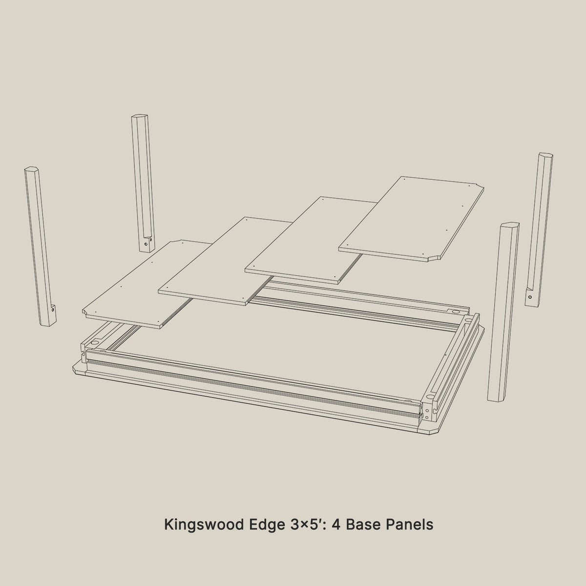 Kingswood Edge 3x5': 4 Base Panels