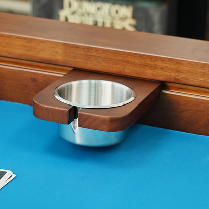 Kingswood cup holder mounted on game table accessory rail
