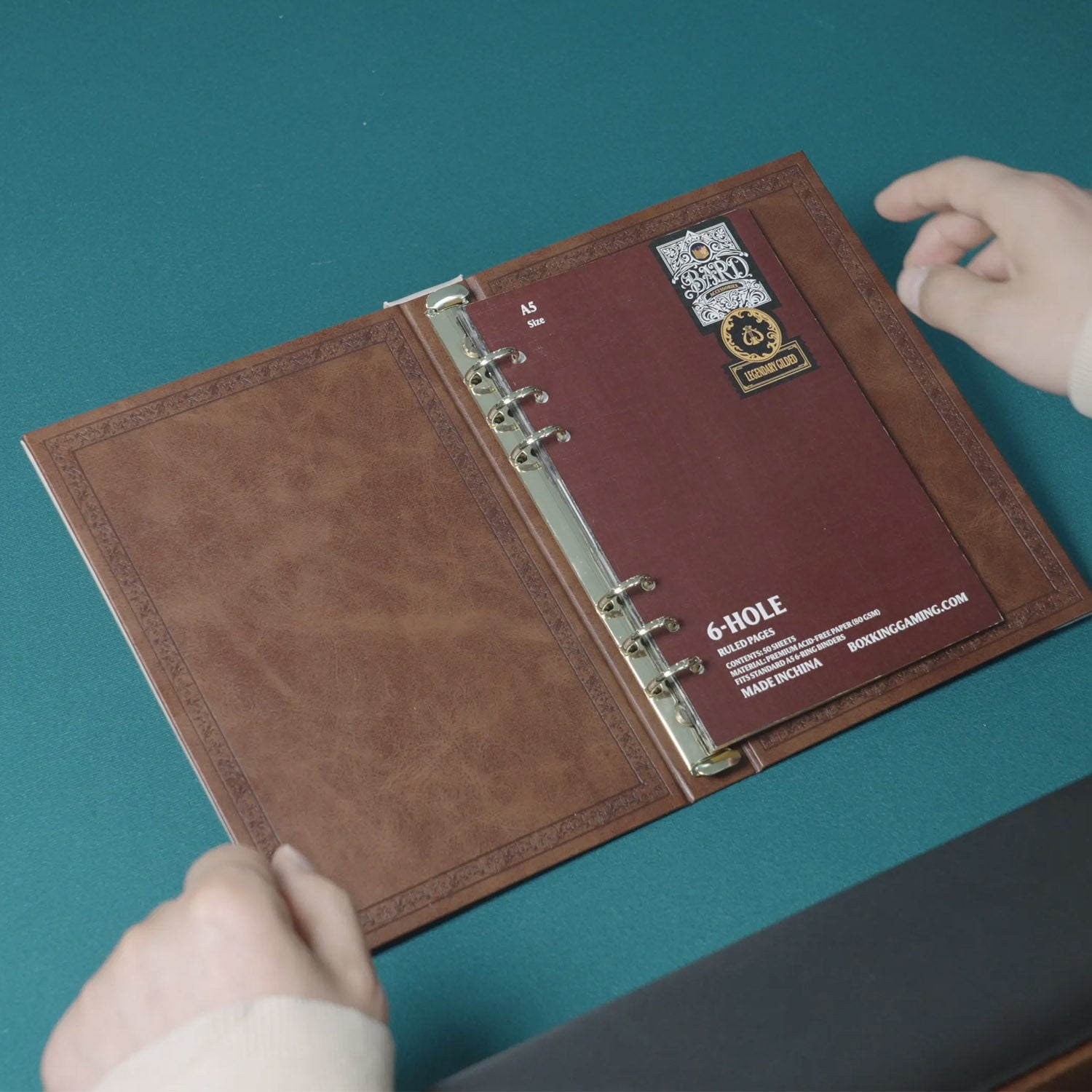 Legendary Gilded Ruled Pages | A5 6-Ring RPG Binder Refills