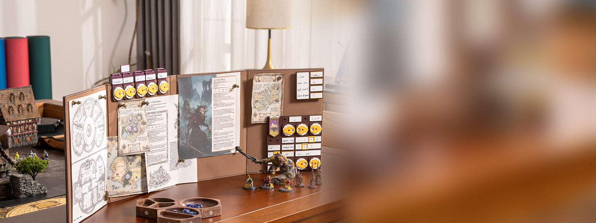 Magnetic DM for immersive tabletop RPG and Dungeon Master gaming setups