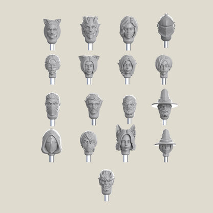 Magnetic Miniatures Head Expansion Pack (Choose Your Race)