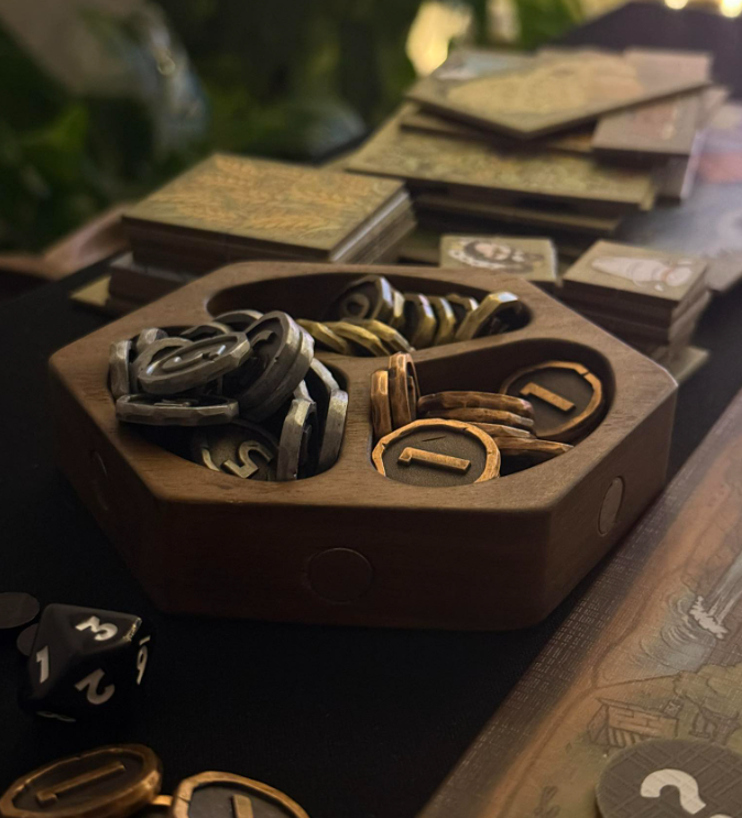 Magnetic Wood Token Trays