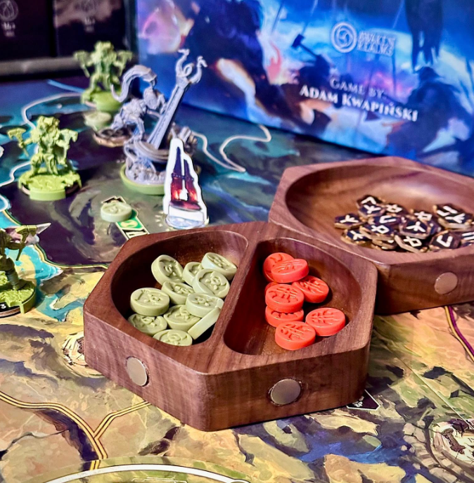 Magnetic Wood Token Trays