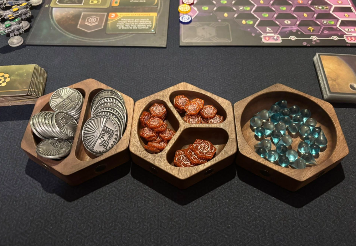 Magnetic Wood Token Trays
