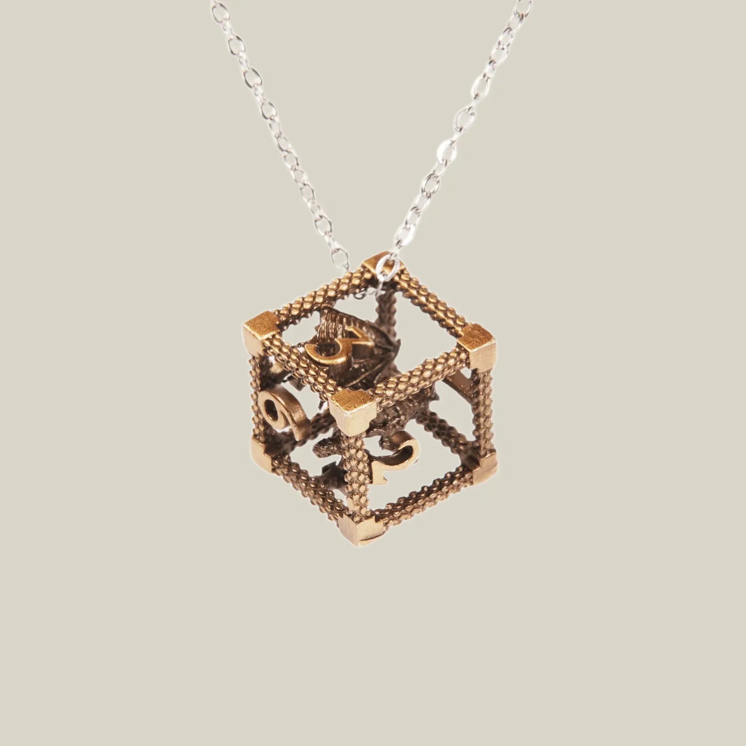Sterling Silver Dice Necklace