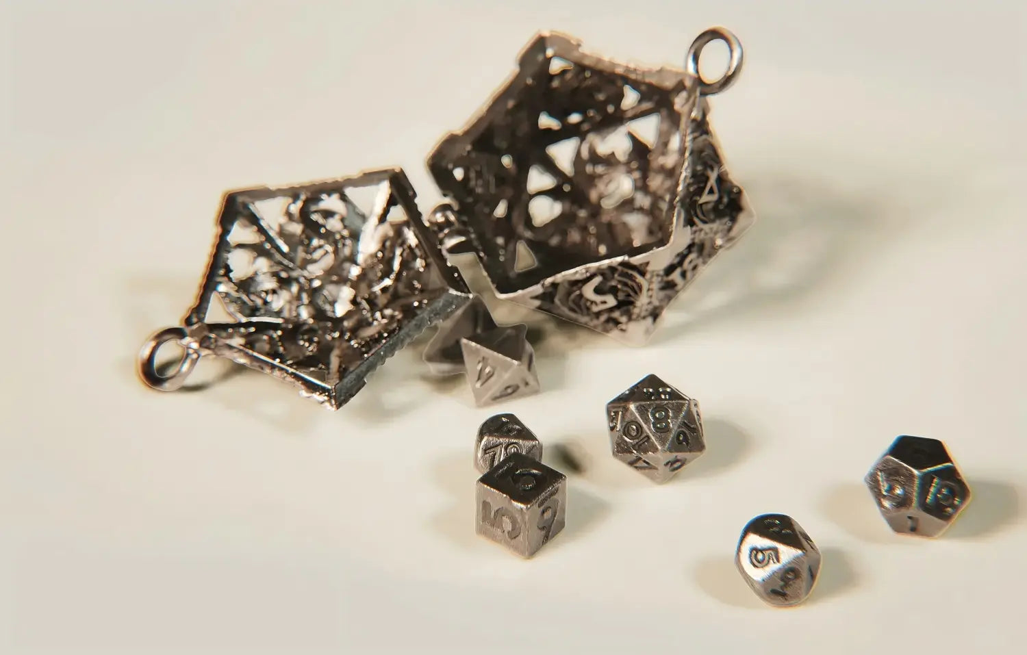 Sterling Silver Dice Necklace