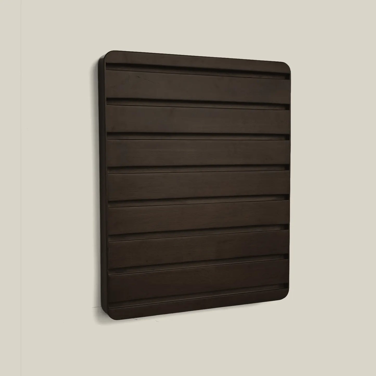 Wall-mounted wooden organizer for Kingswood gaming accessories