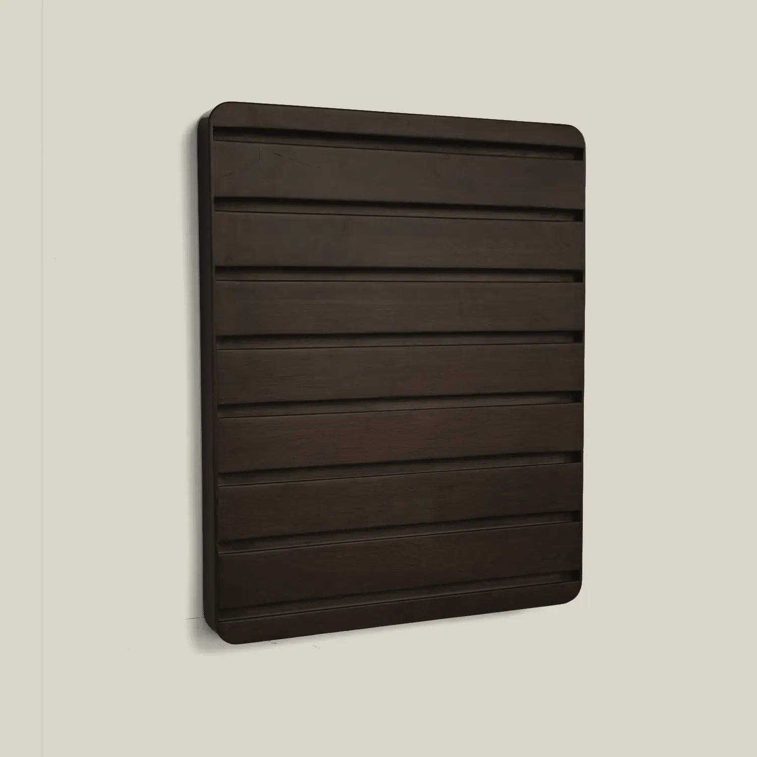 Wall-mounted wooden organizer for Kingswood gaming accessories