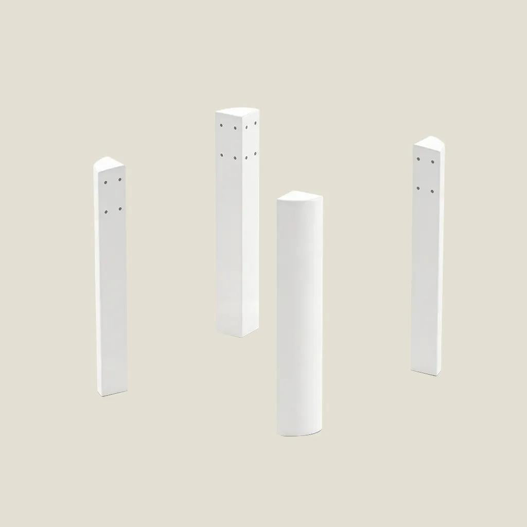 White coffee table legs for a low-profile board game and gaming table setup