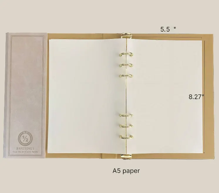 A5 Blank Refill Pages for 6-Ring RPG Binders 