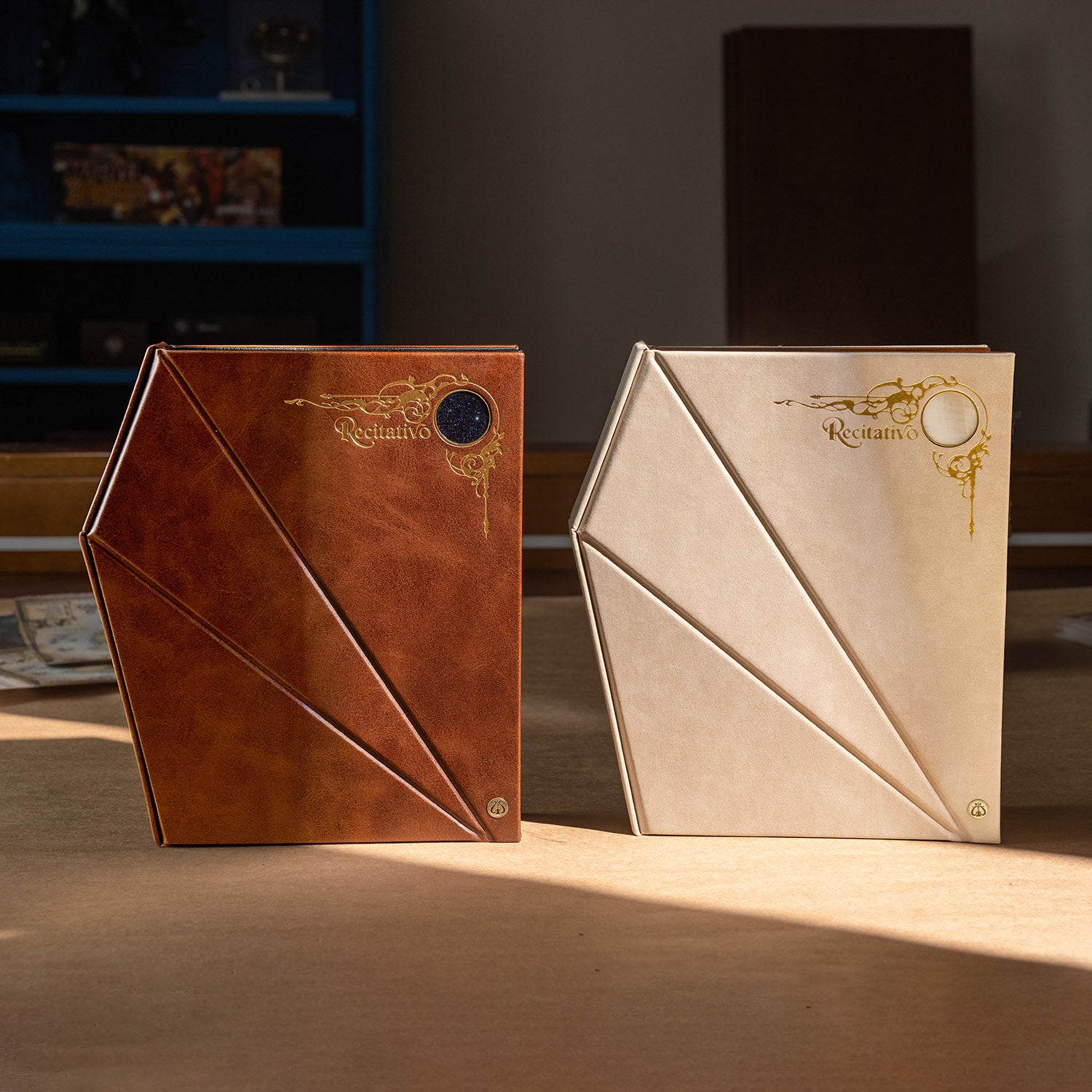 Adventure binder with gemstone accents